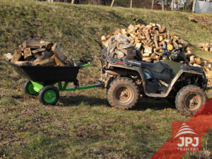 trailer behind small tractor